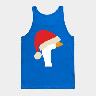 Abstract Portrait Gaming Goose in Stolen Christmas Santa Hat Tank Top